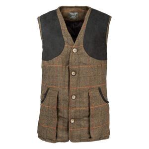 Jack Pyke Mens Tweed Shooting Vest / Brown